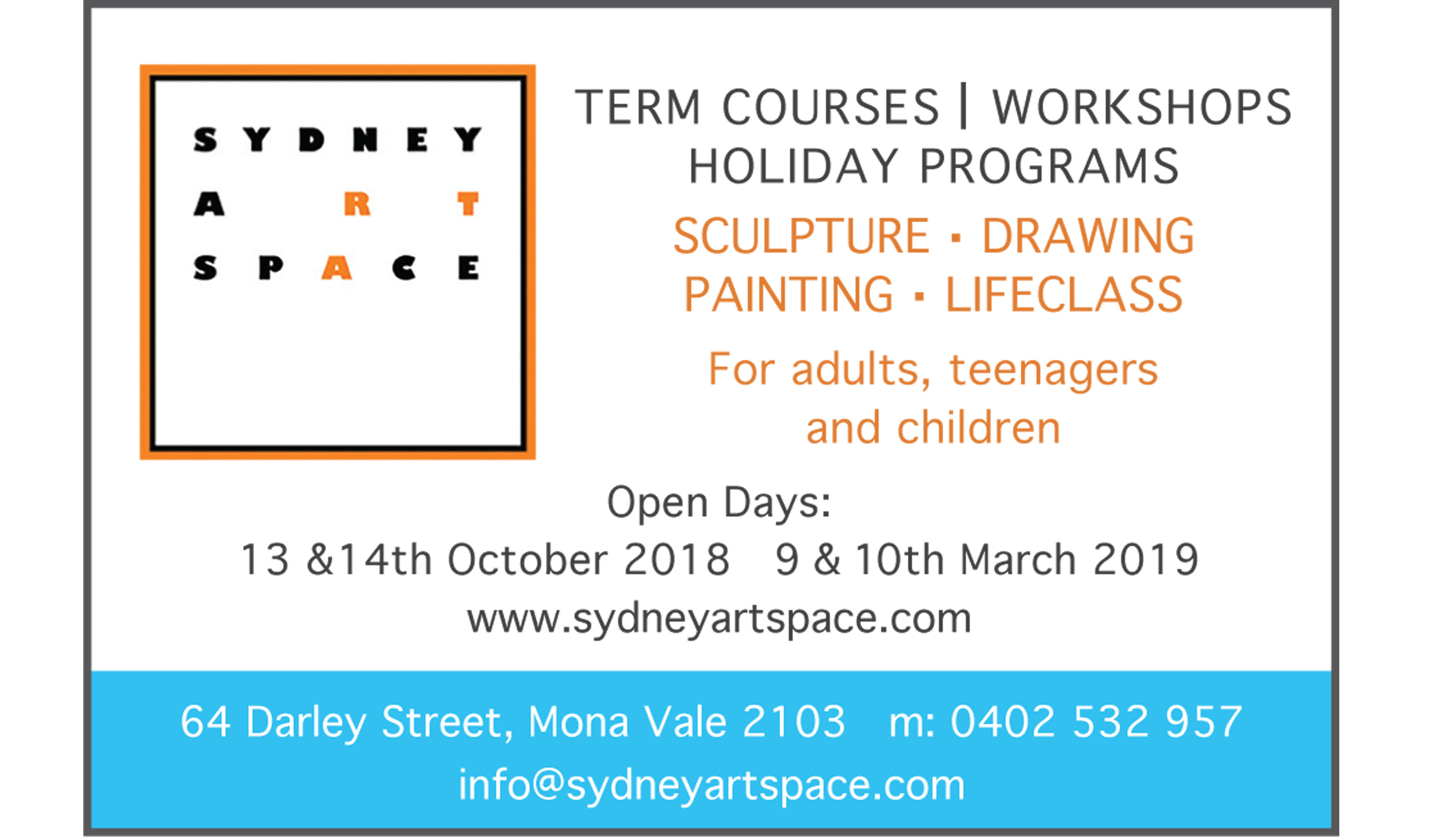 Vicki Ratcliff Artist Pittwater Artists Trail Sydney Art Space Advert Image